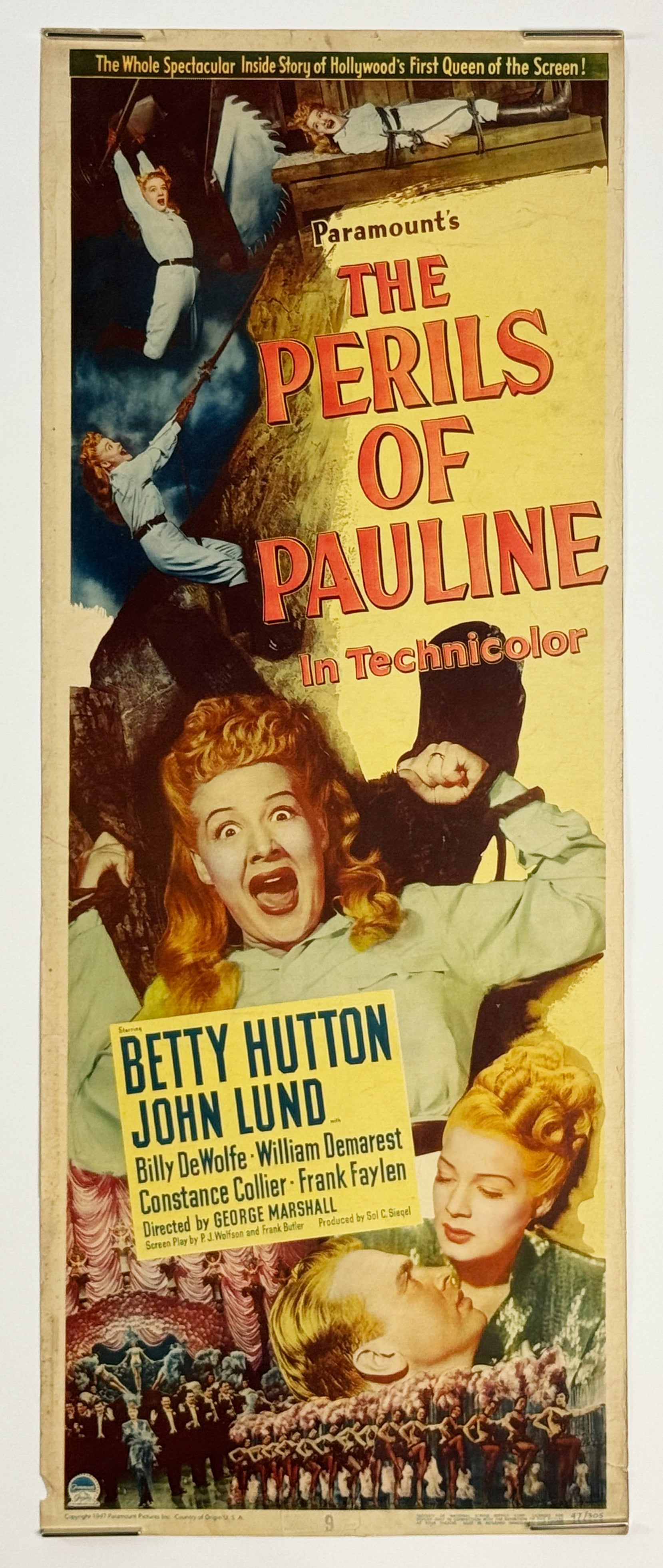 Original Vintage The Perils of Pauline Poster